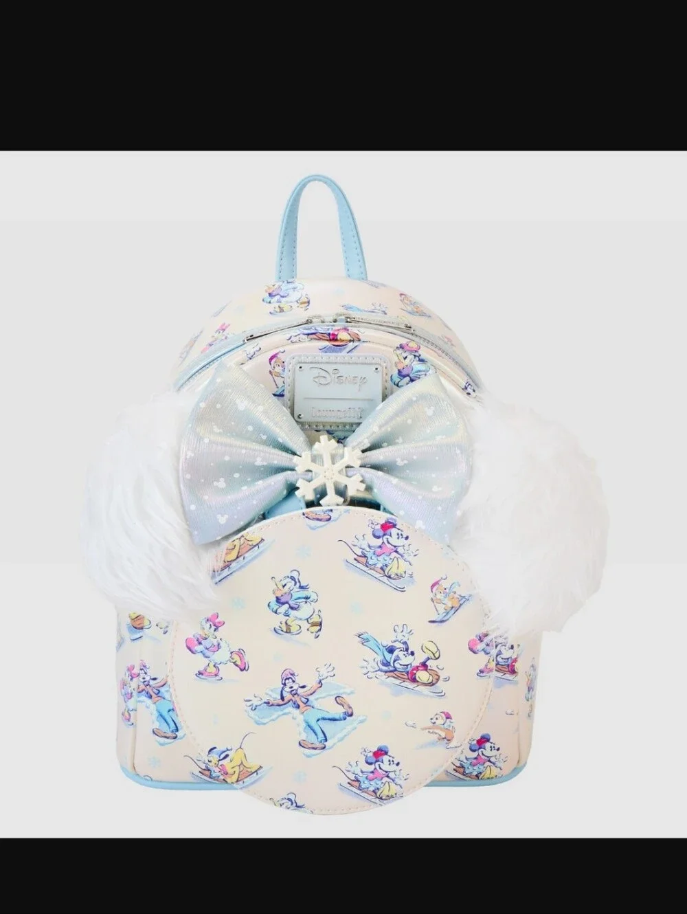 Loungefly Mickey & Friends Winter Wonderland Mini Backpack With Ear Headband